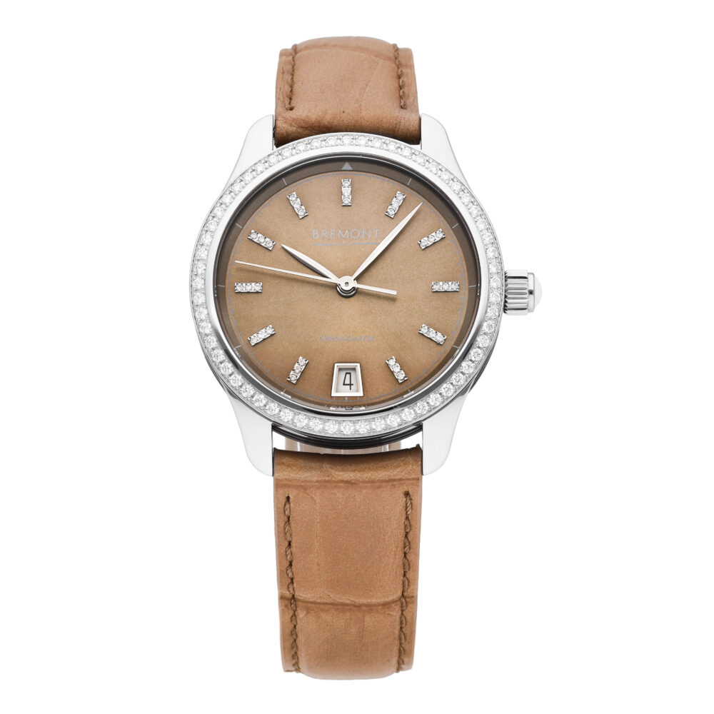 Bremont Lady K Brown Dial Diamond Bezel Automatic Ladies Watch LADY-K-FA-SS-R-S