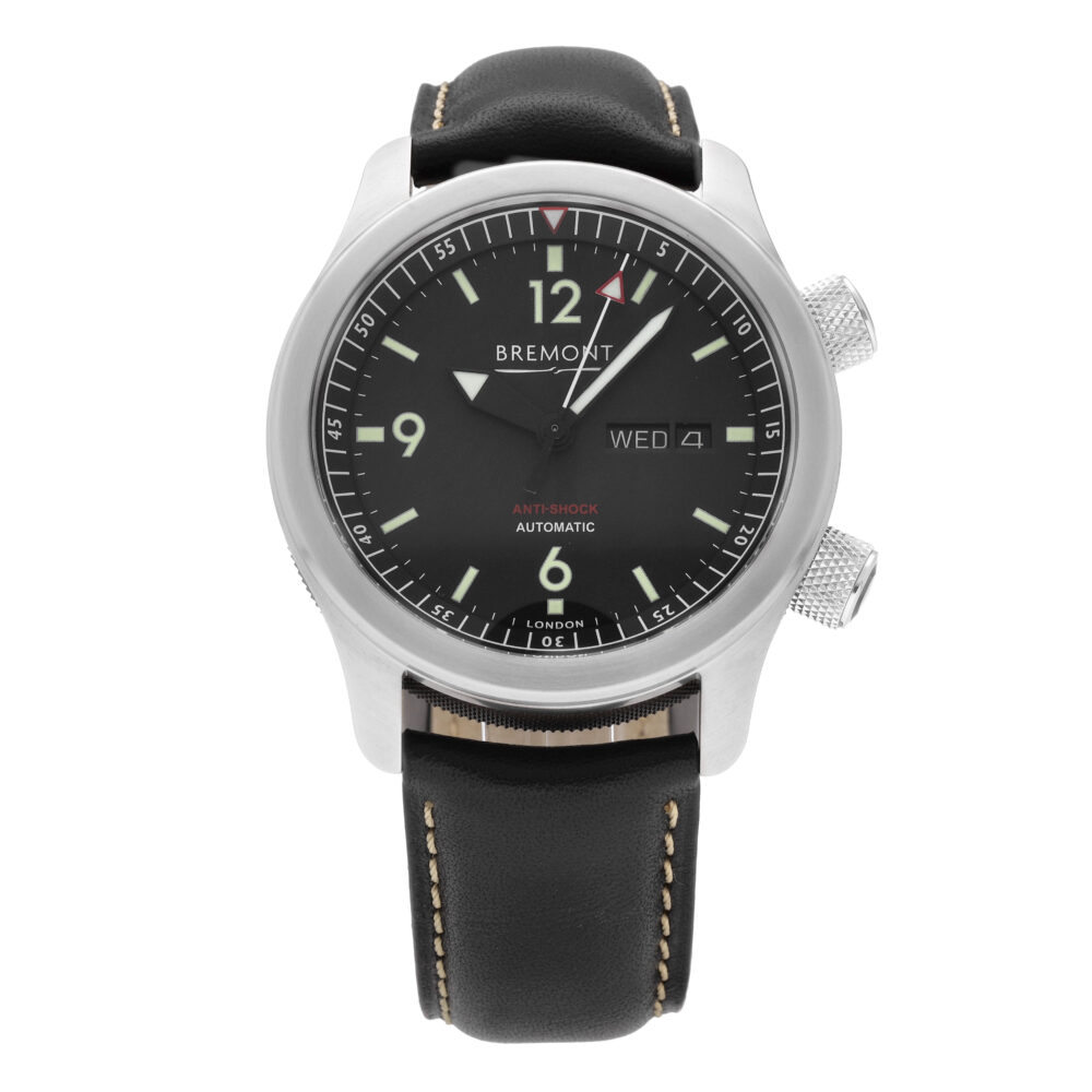 Bremont U-2 Stainless Steel Black Dial 43mm Automatic Men's Watch U2-R-S