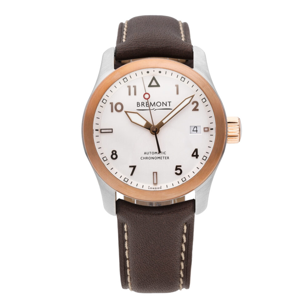Bremont Solo 37 Steel & 18k Rose Gold Auto 37mm Men's Watch SOLO37-RG-R-S