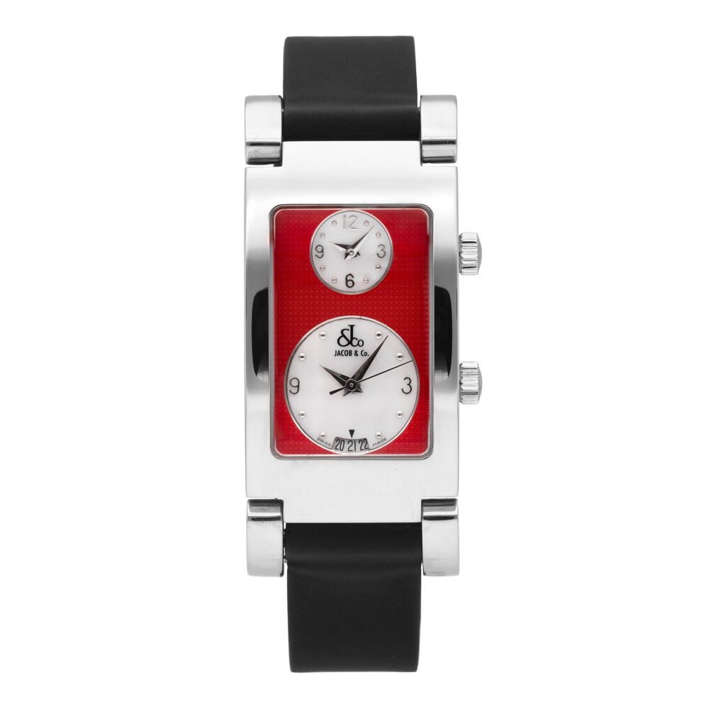 Jacob & Co. Angel Two-Time Zone Stainless Steel MOP Dial Quartz Watch