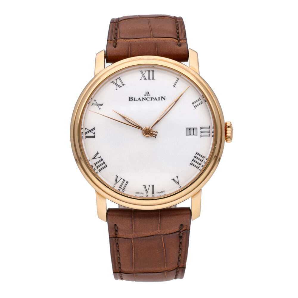 Blancpain Villeret 8 Days 18k Rose Gold 42mm Automatic Men's Watch 6630-3631-55B