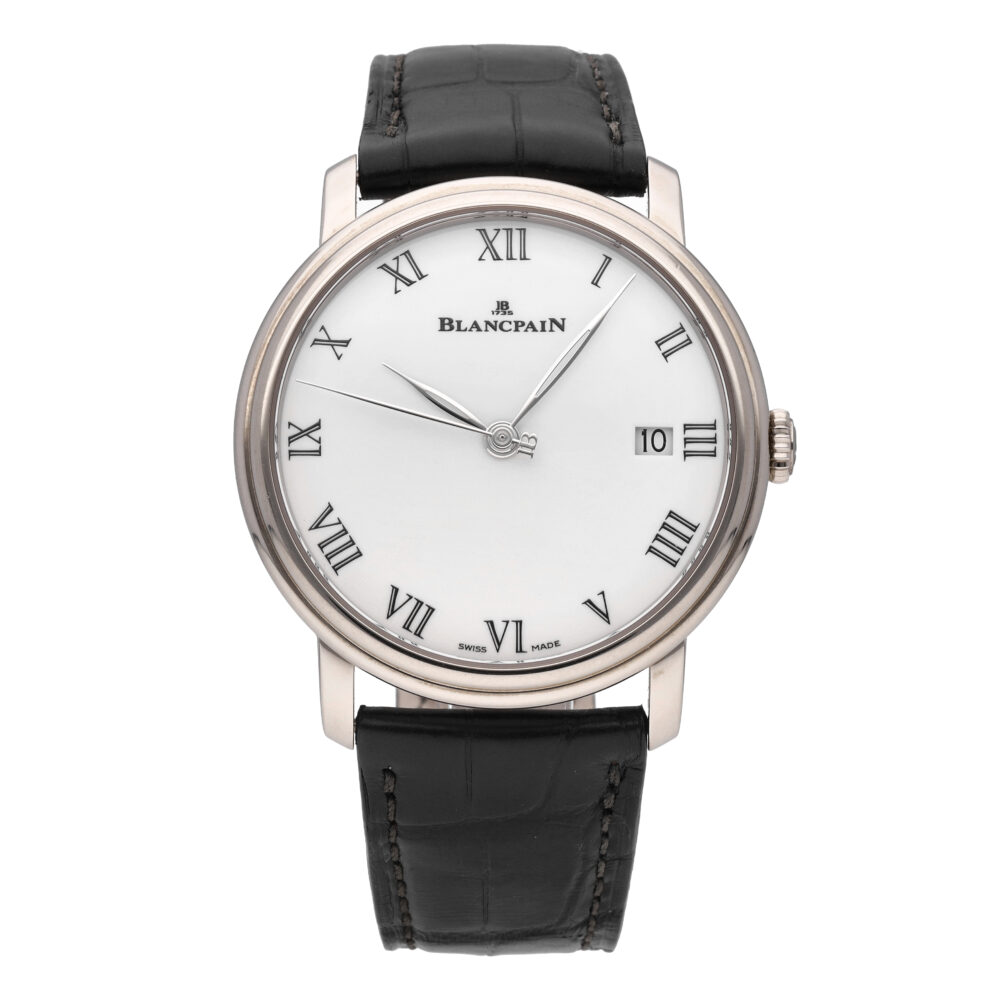 Blancpain Villeret 8 Days 18k White Gold 42mm Automatic Mens Watch 6630-1531-55B