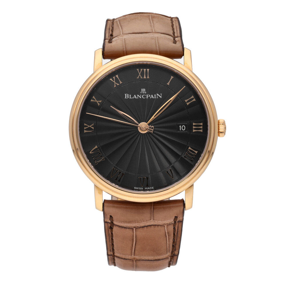 Blancpain Villeret Ultra Slim 18k Rose Gold Automatic Men's Watch 6651-3630-55B
