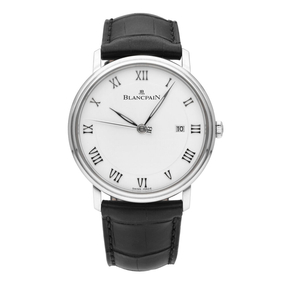 Blancpain Villeret Ultra Slim White Dial 40mm Automatic Mens Watch 6651-1127-55B