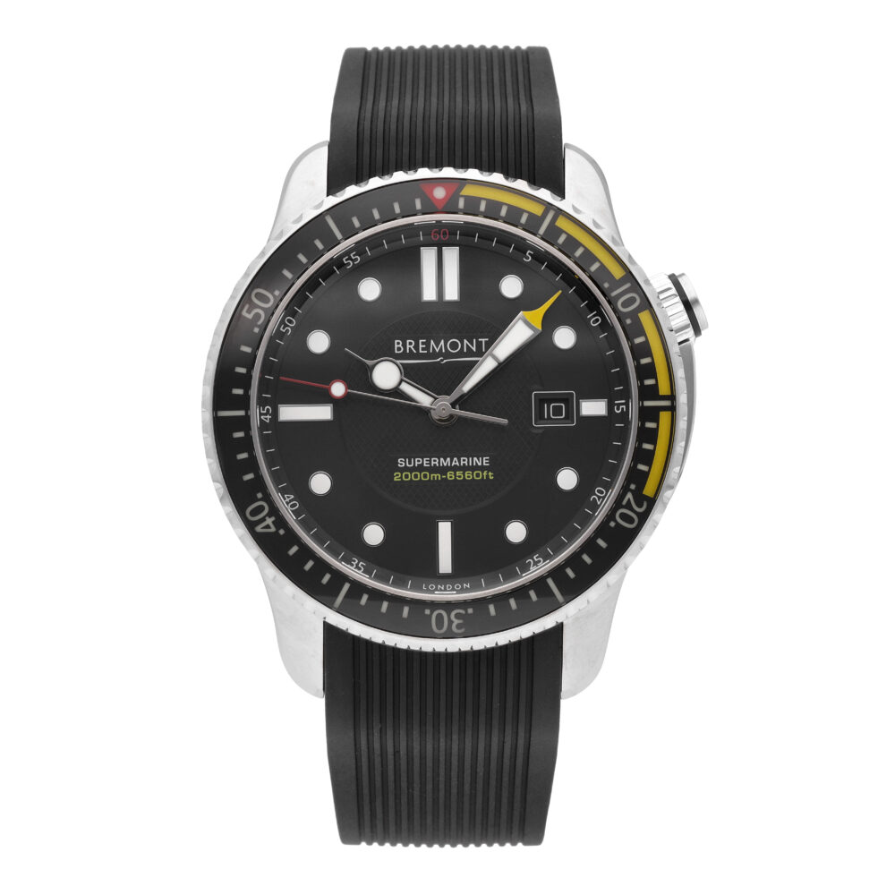Bremont S2000 Stainless Steel Black Dial 45mm Automatic Men's Watch S2000-YL-S