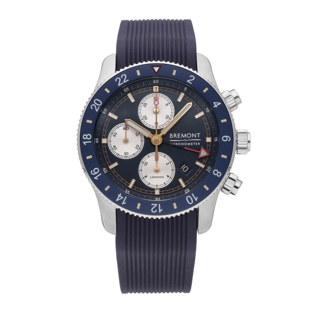 Bremont Supermarine Blue Dial 43mm Automatic Men's Watch SMARINECHRONO-BL-R-S