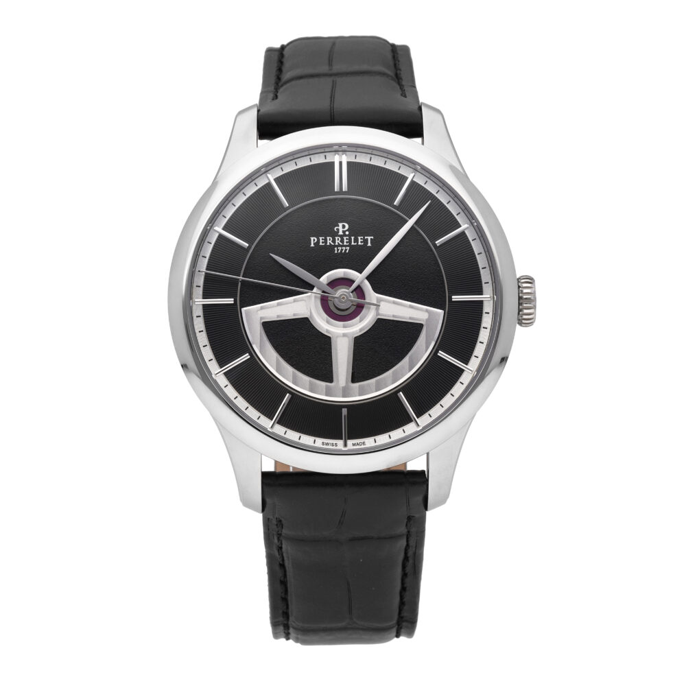Perrelet Double Rotor Black Dial 42.5mm Automatic Men's Watch A1090/C