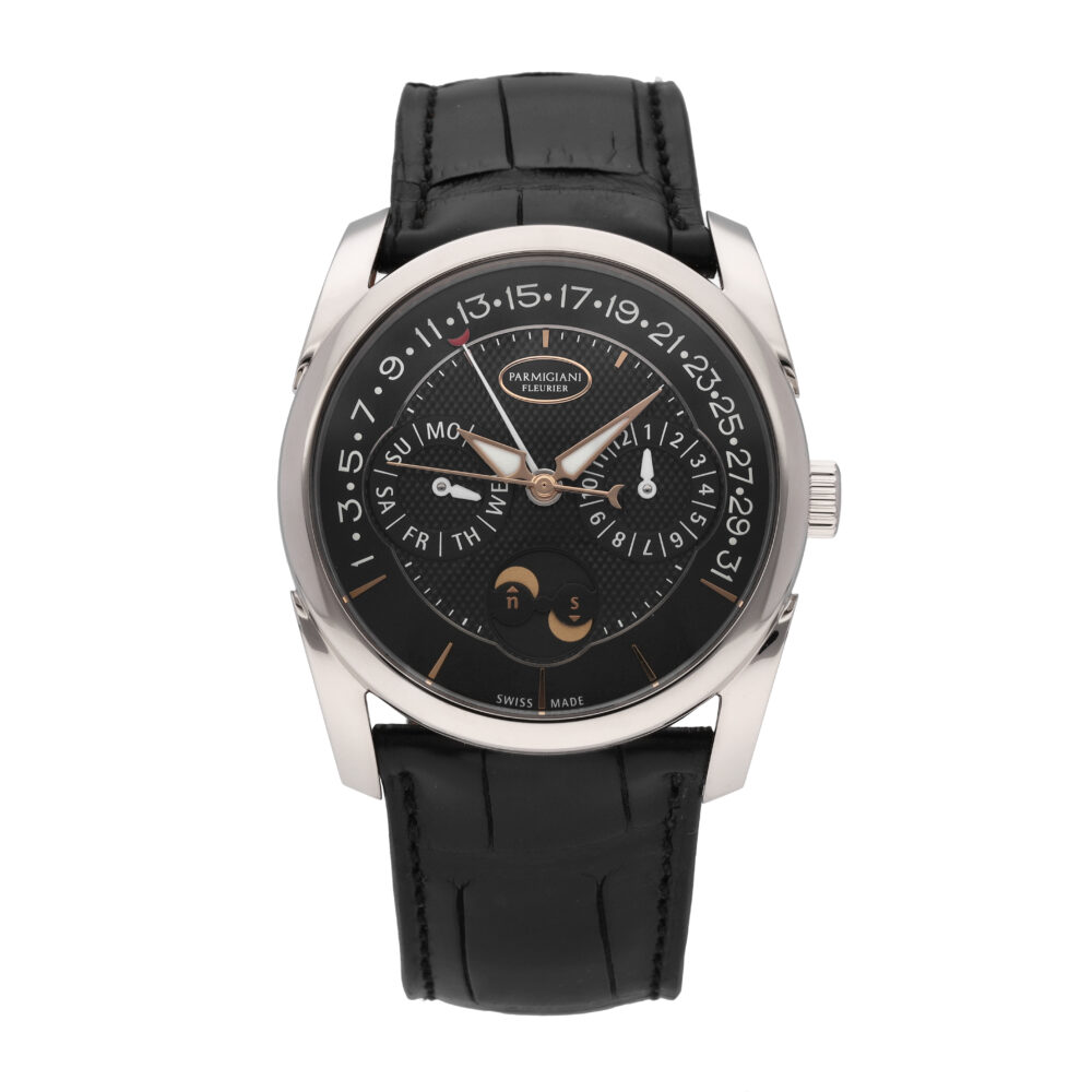 Parmigiani Fleurier Tonda Quator 18k White Gold Mens Watch PFC272-1202400-HA1441