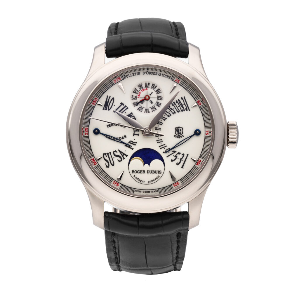 Roger Dubuis Hommage 18k White Gold Perpetual Calendar Men's Watch H37 5772 0
