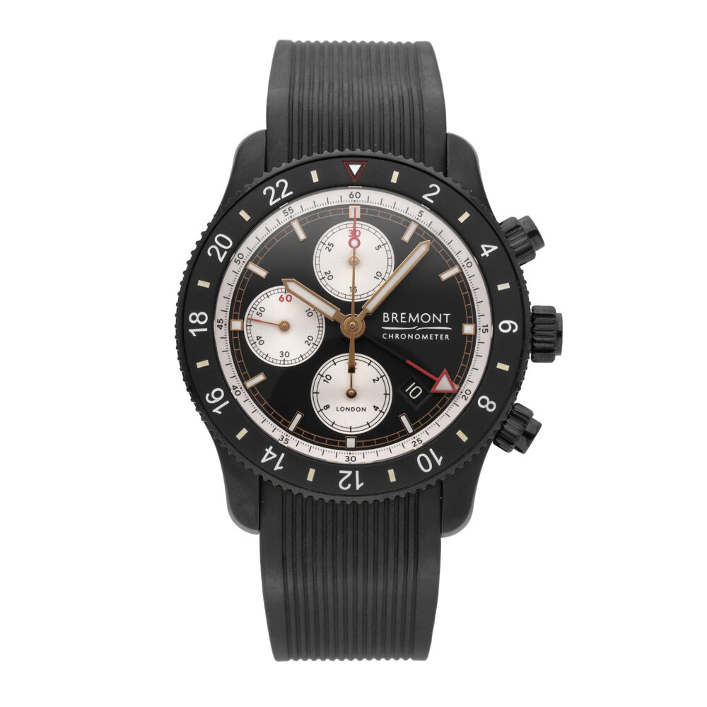 Bremont Supermarine Black Dial 43mm Automatic Men's Watch SMARINECHRONO-JET-R-S