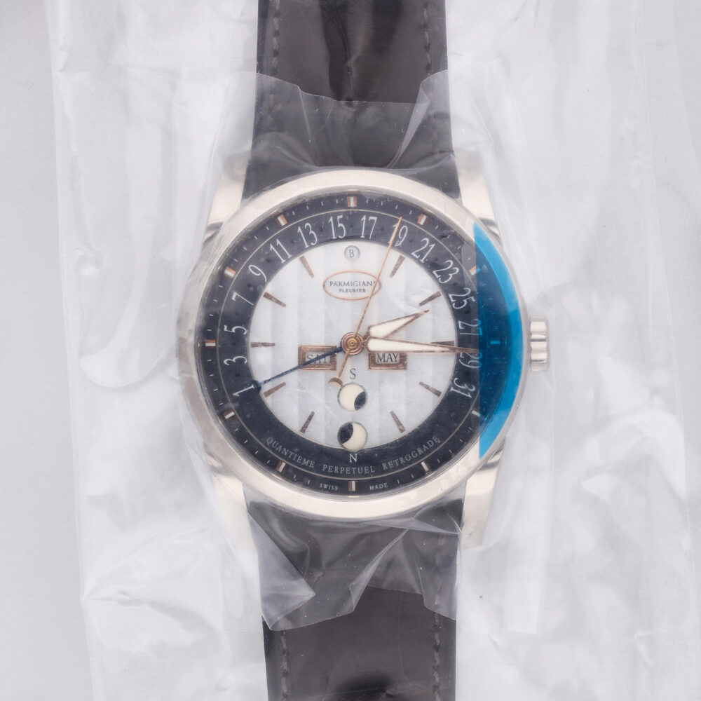 Parmigiani Centum Perpetual 18k White Gold Auto Mens Watch PFA227-1200100-HA1241